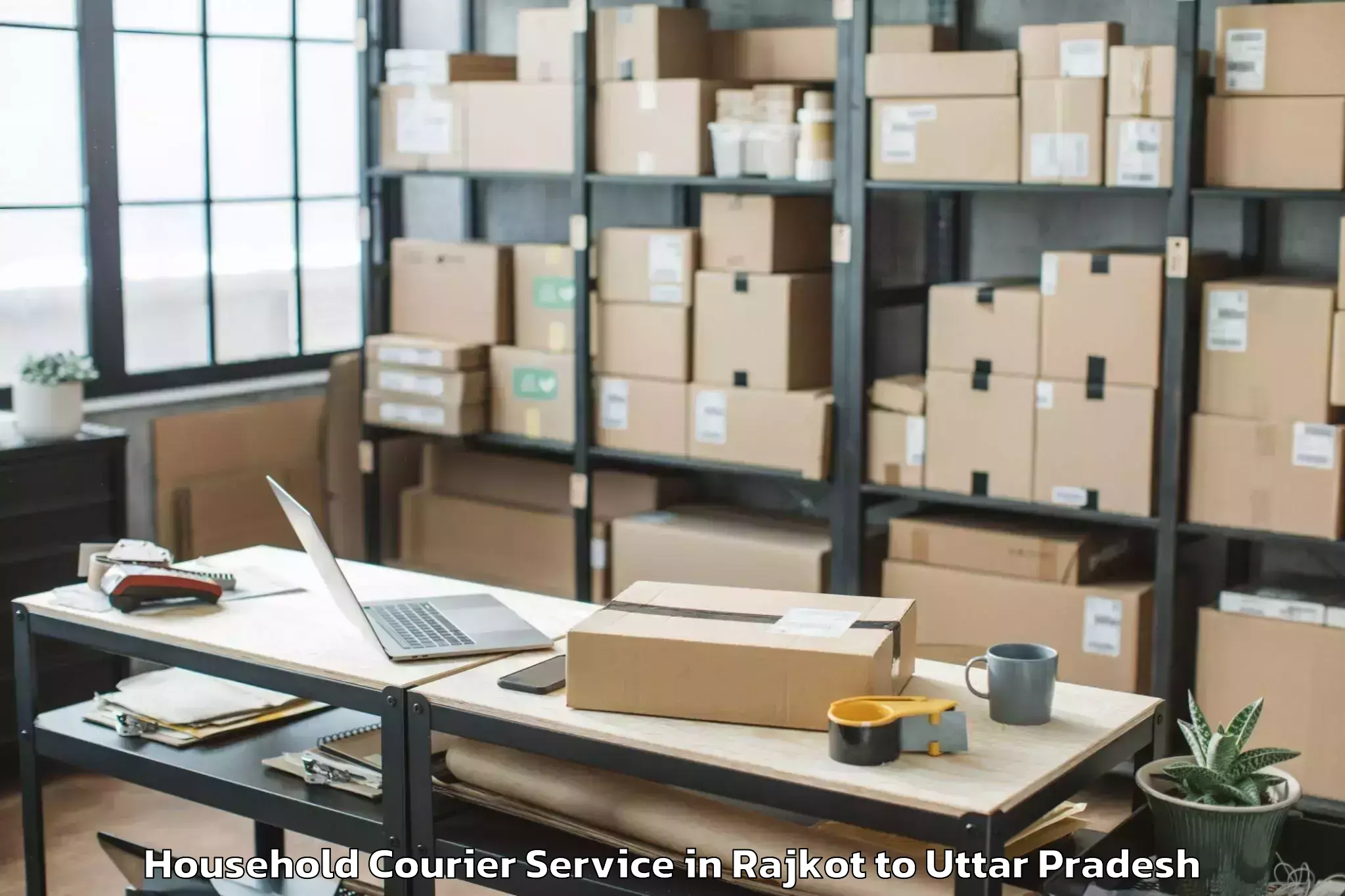 Trusted Rajkot to Pahasu Household Courier